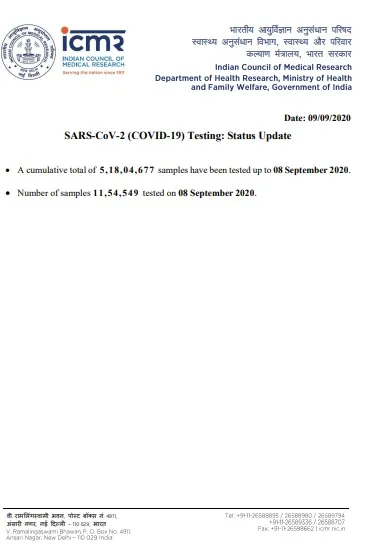 india coronavirus icmr samples tested details 
